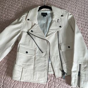 Club Monaco Light Pink Leather Jacket